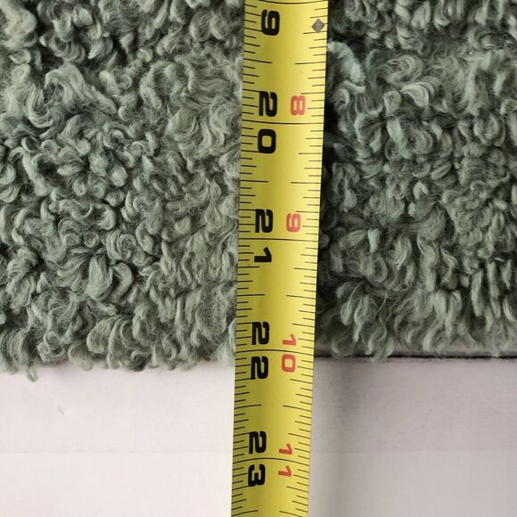 MOTF Faux Sherpa Crop Jacket Green Size Large - Picture 8 of 12